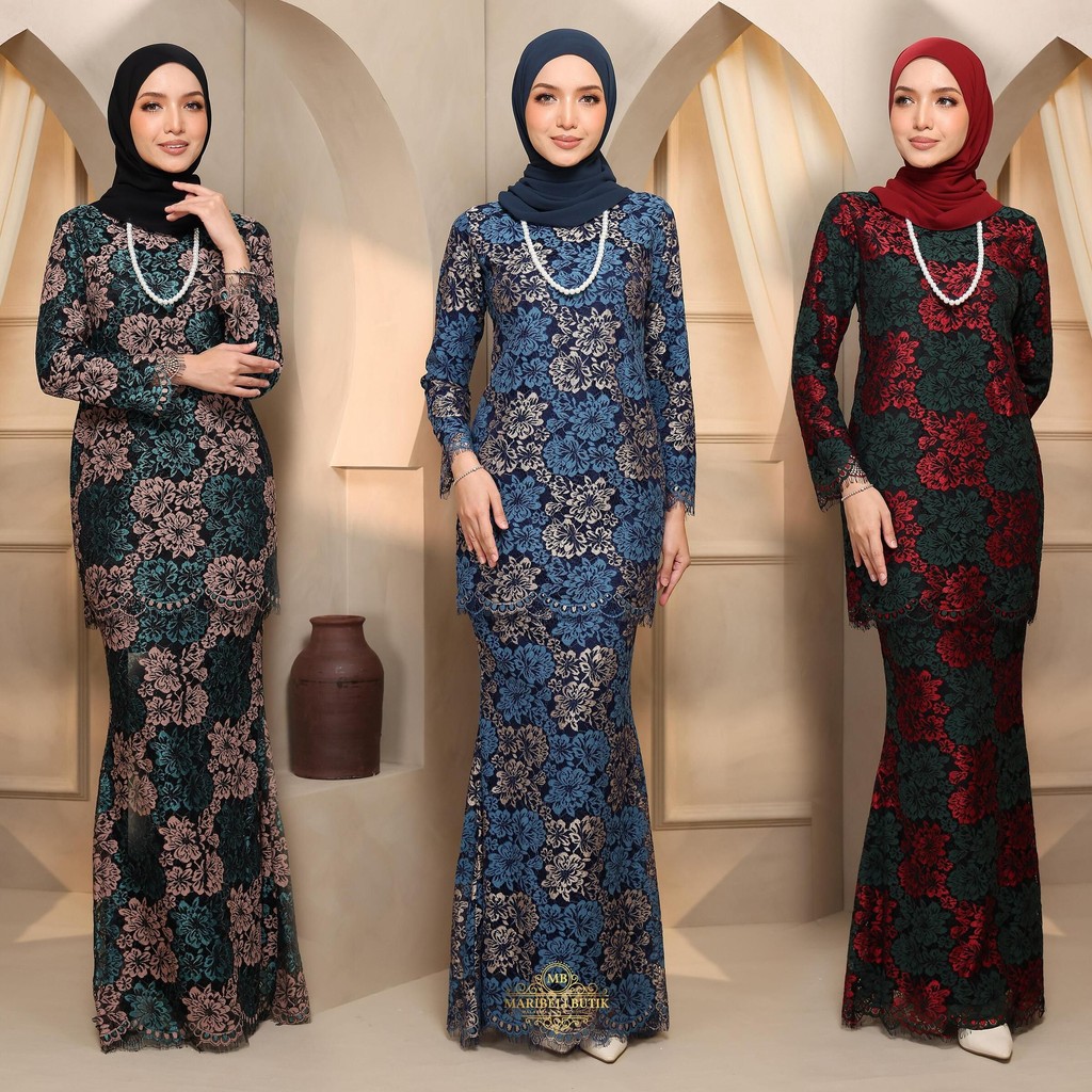 AIRIS Kurung Moden Lace | NEW DESIGN Kain Full Lace dan Lining Rekaan Terkini Muslimah
