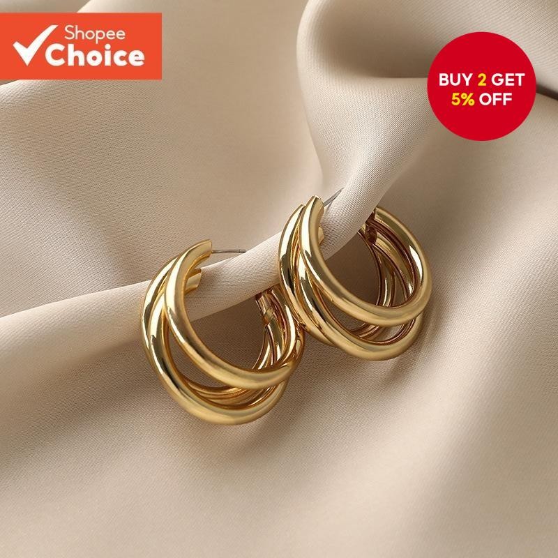 Fashion Gold Earrings - Luxury Elegant Women's Stud Earrings Minimalist Dainty Jewelry Pair