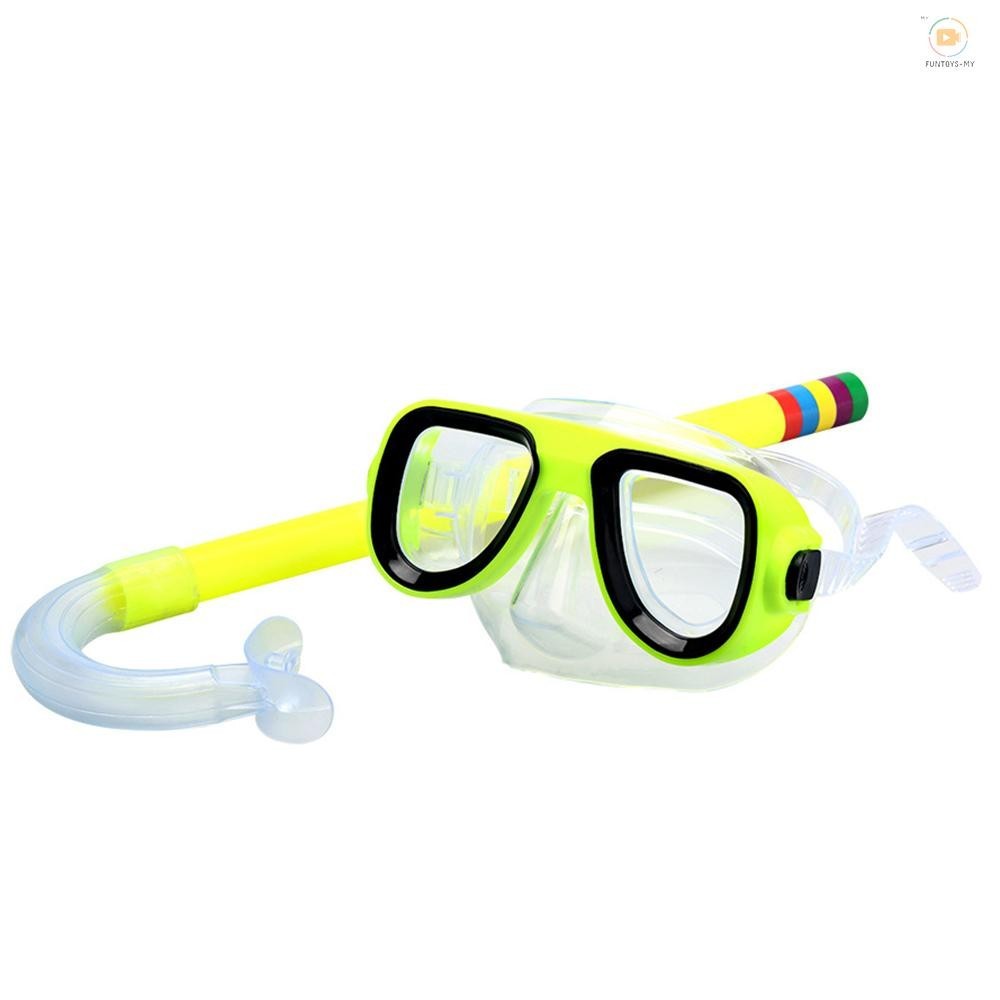 [FT] Kids Snorkel Set, Kids Swimming Goggles, Diving for Children, Eco-friendly Material Kids Diving Snorkel Set, Protects Eyes Nose from Sea Salt Chlorine Ideal for Swimming Snork