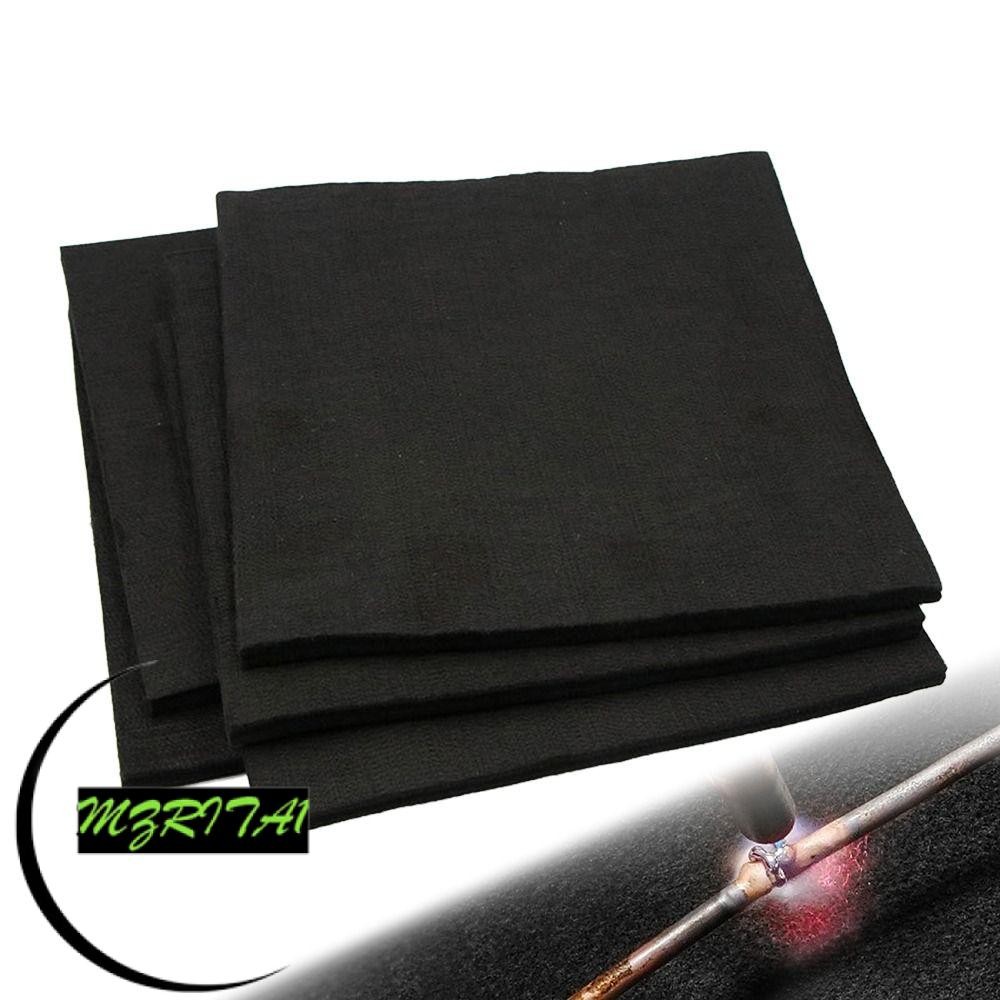 MARITA1 Welding Blanket Pad, Material Up To 1800°F Black Fireproof Mat, Durable Heat Resistant Flame Retardant Fabric Small Carbon Felt for Grill Cover