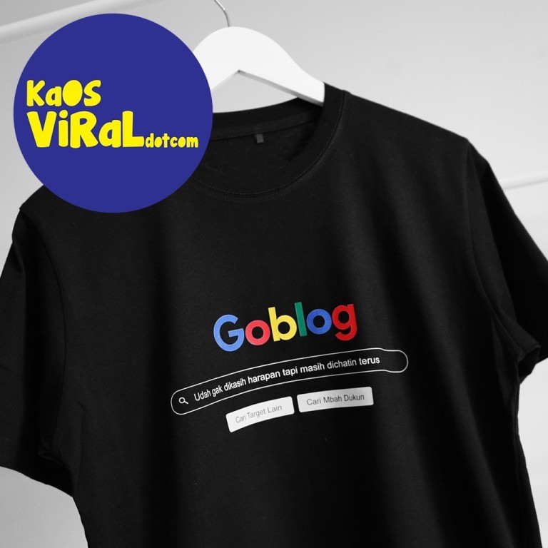 BAJU KAOS PARODY GOBLOG CARI MBAH DUKUN T-SHIRT COMBED 30S