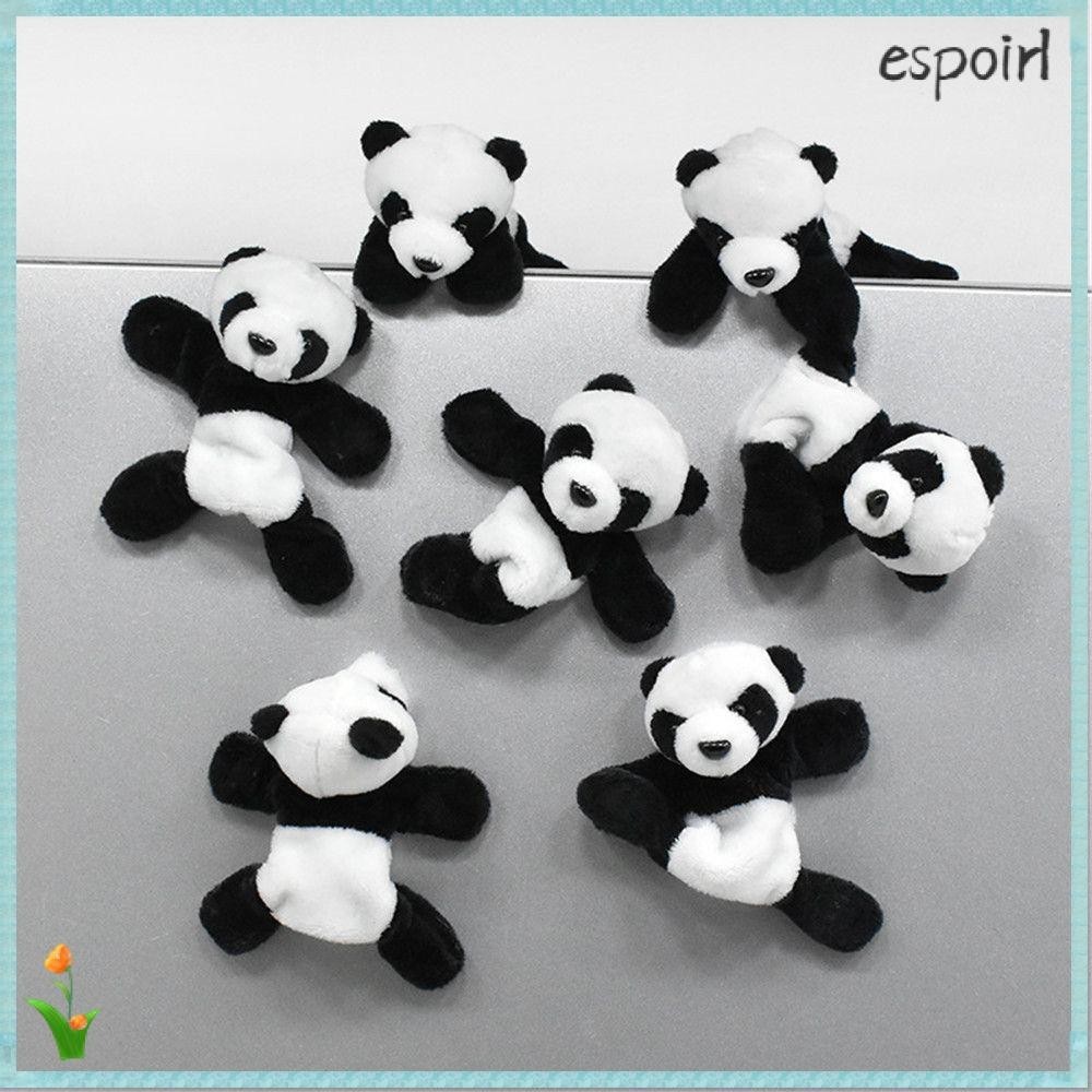 ESPOIR Kitchen Panda Fridge Sticker Home Decor Refrigerator Sticker Plush Decals Decal Cute Cartoon Lovely Gift Souvenir Magnet