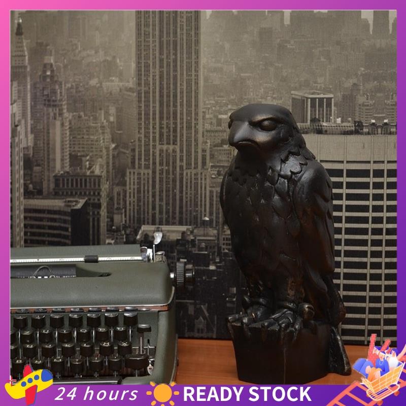 【HOT SALE】 1 Piece Maltese Falcon Statue Shelf Decorations Black Resin the Maltese Falcon Replica From the Film Prop Replica Handmade Resin Sculpture