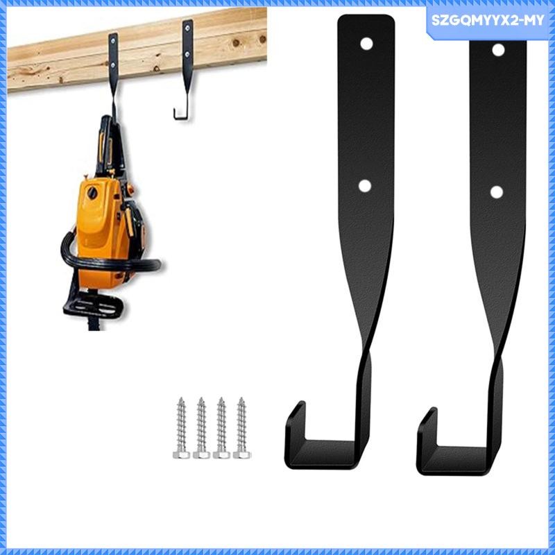 [SzgqmyyxcbMY] 2x Chainsaw Hooks Holder Organizer Backpack Blower Rack Storage Hanger Garage Hooks for Patio Workspace Weed Eater Shed Indoor