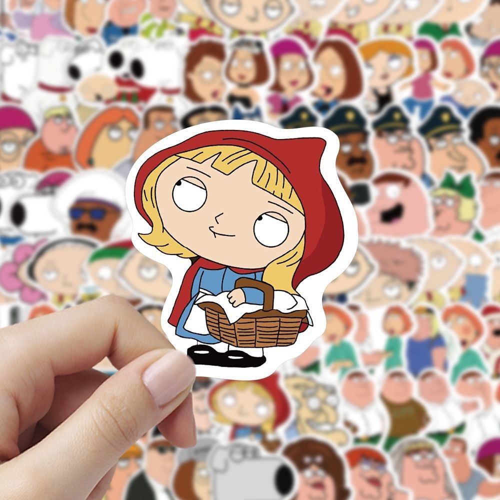 300 Pieces Ready Stock Spoof House Stickers Cartoon Cute Creative Comedy Animation Merchandise Peter Louis Mobile Phone Stickers