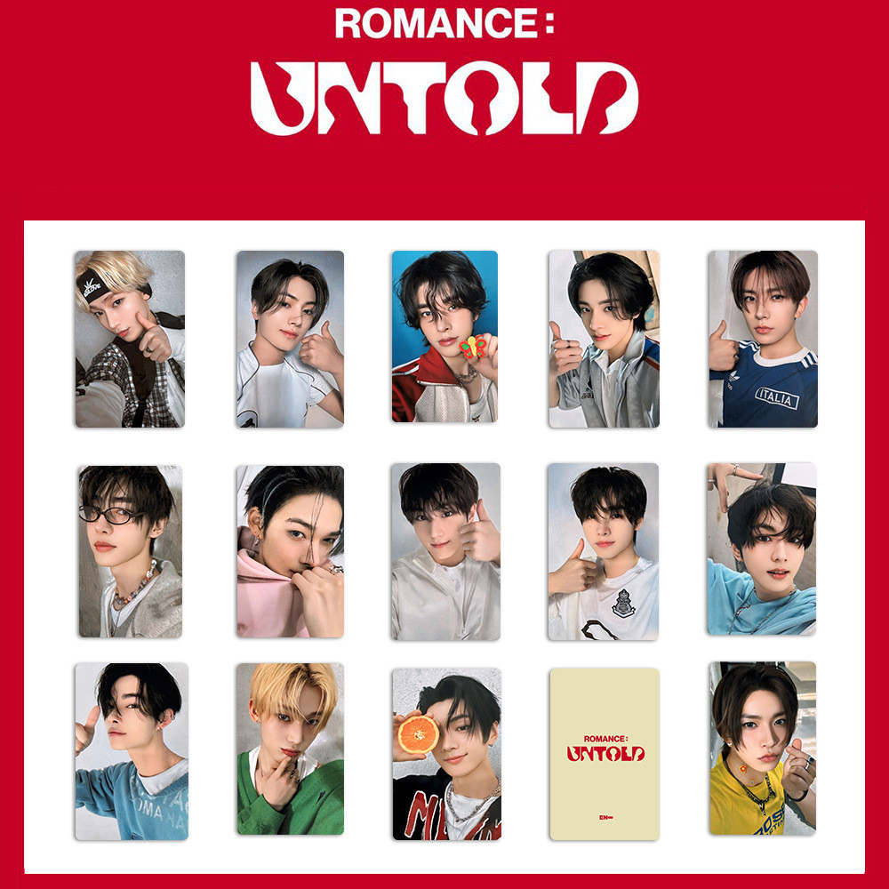 1-10pcs EN ROMANCE UNTOLD Album Lomo Card WVS Drjart Dicon Photocards MEMORABILIA DIMENSION：ANSWER MUSIC FOREST HEESEUNG JAKE JAY JUNGWON NI-KI SUNGHOON SUNOO SOLO Postcards