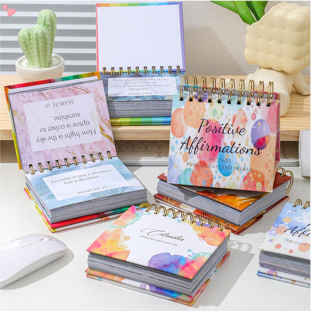 2025 Motivational Calendar,Daily Flip Calendar with Inspirational Quotes,Inspirational Desk Decor for Women, Office Decor for Men Desk, Gifts for Family, Desk