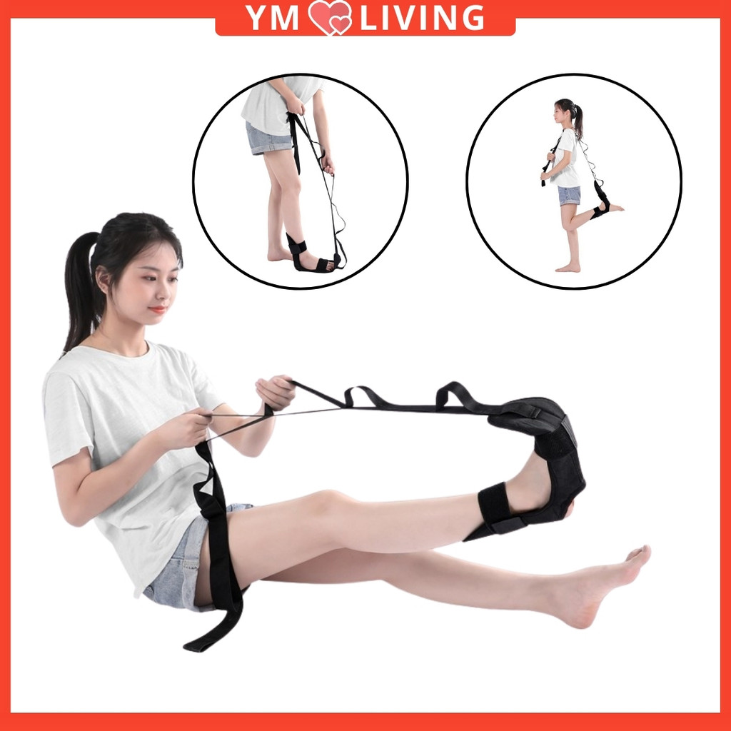 Leg Stretching Belt Exercise Foot Drop Training Strap Rehabilitation Band Rope Yoga Pilates