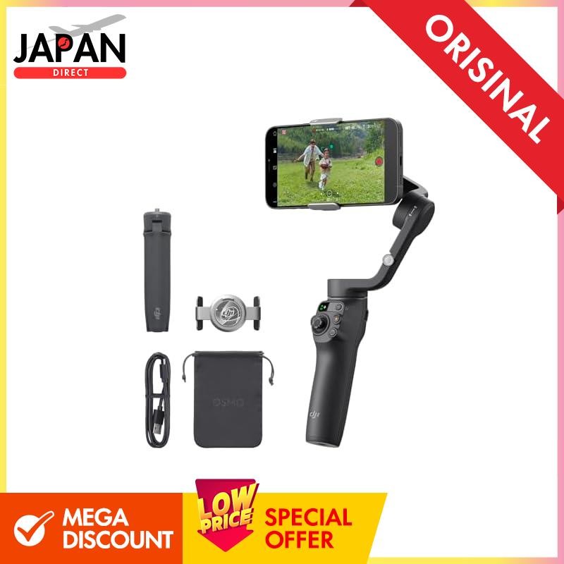 DJI Gimbal Osmo Mobile 6 Slate Gray [Domestic Authorized Product] Feature Upgrade 3-Axis Smartphone Gimbal Tracking Function Remote Control with Watch Built-in Extension Rod Portable & Folding Design Gimbal for Android & iPhone Vlog Stabilizer YouTube & T