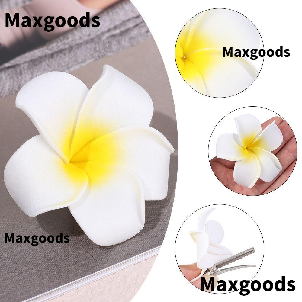 MAX Party White Plumeria Hairpin Women Girl Flower Hair Clip Gift Hair Accessories Simulation Elegant Beach Seaside