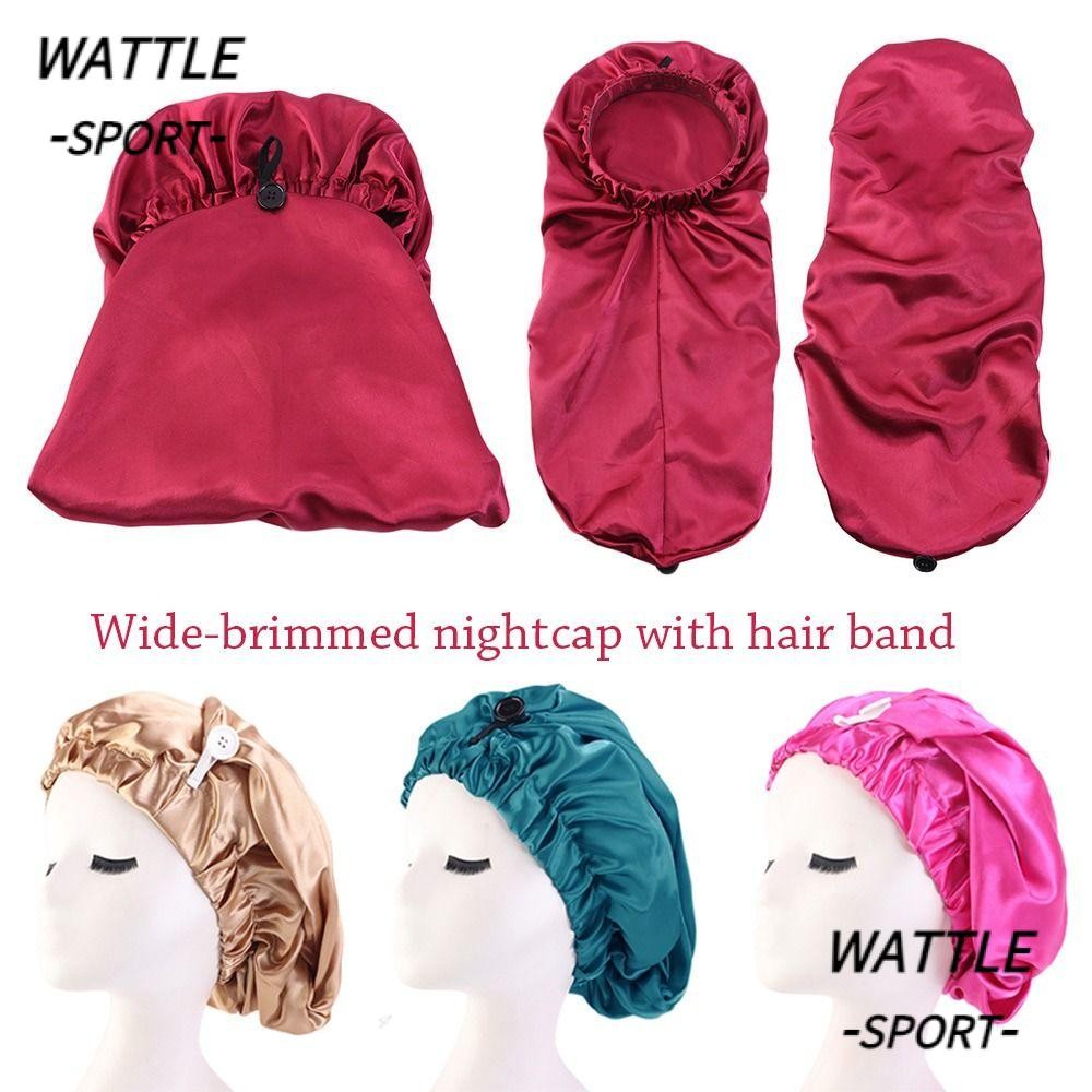 WA-SPORT Satin Bonnets Hair Care Chemo Caps Night Sleeping Cap Silky Headwrap