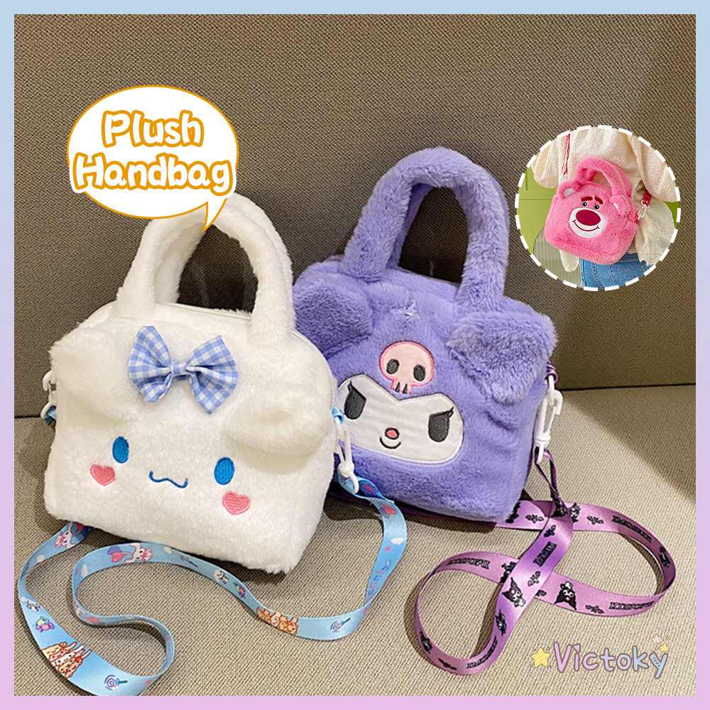 VICTOKY CARTOON KIDS BAG GIRLS CROSSBODY SLING BAG FASHION PLUSH BAG PORTABLE HANDBAG