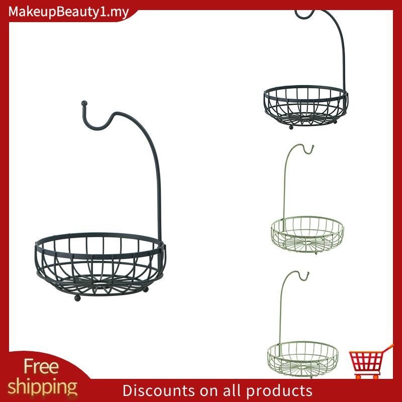 [In Stock]Kitchen Basket Fruit and Vegetable Basket Banana Hanger Basket Drain Rack Holder Snack Tray Table Storage Stand