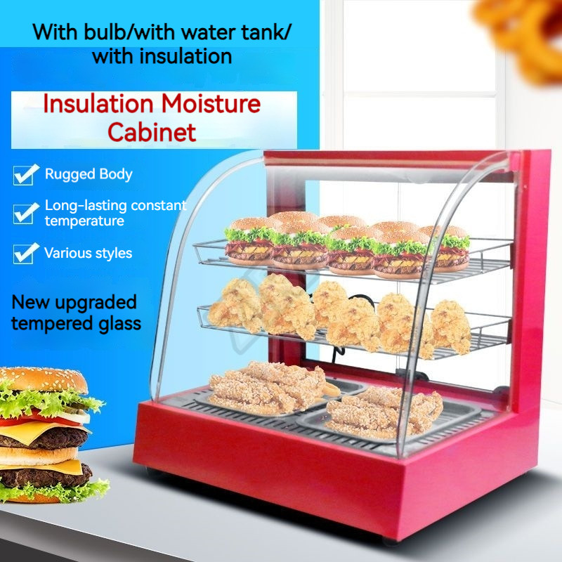 Commercial Food Warmer Display Pemanas Makanan Warmer Showcase Food Warmer Hot Pastry for Fried Chicken for Pizza Brea