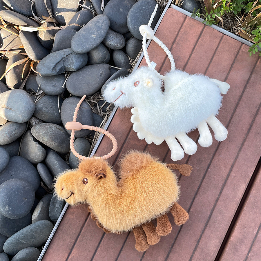 Anak patung unta comel/Loket Mainan Mewah/Loket Telefon/Aksesori Perjalanan Hadiah/Loket Beg