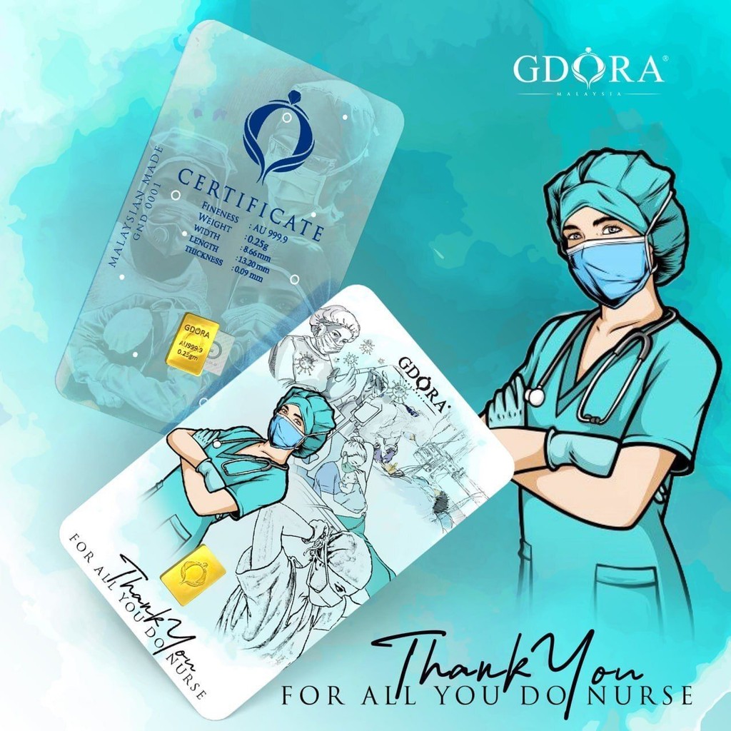GDORA Gold Bar 0.25gram Nurse 999.9