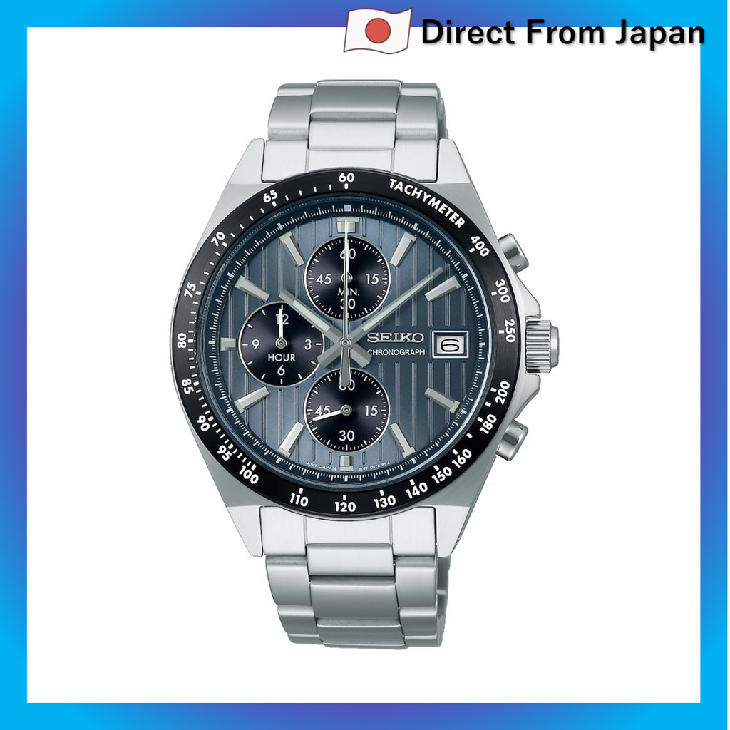 [Seiko Watch] Wristwatch Seiko Selection S Series Men's Battery Operated Quartz Chronograph (Vertical Three Eyes) SBTR041 Silver