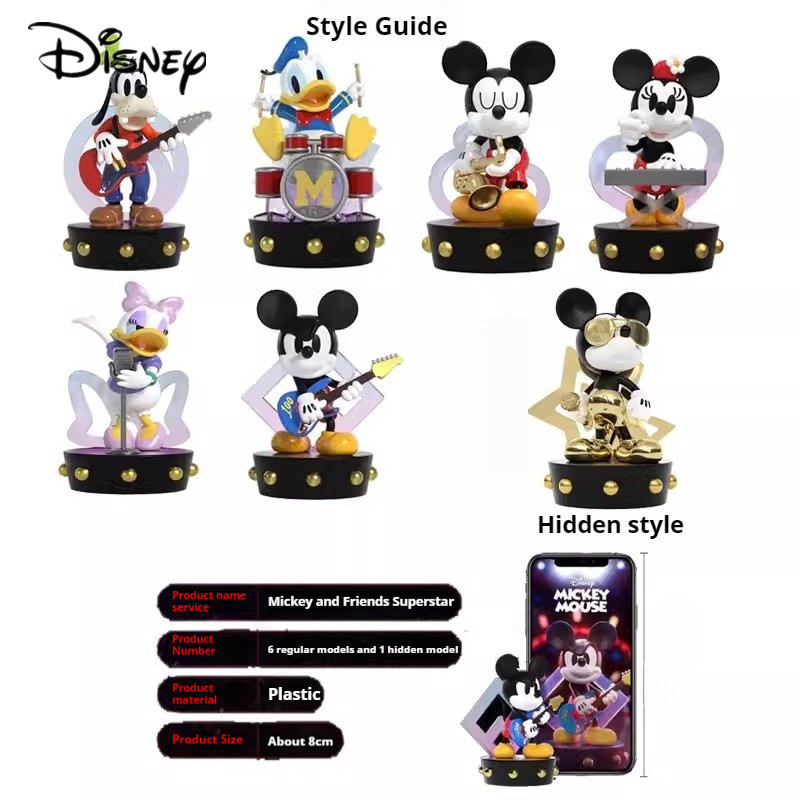 52toys Disney Mystery Box Mickey Mouse Figure Collection Trendy Toy Desktop Decoration Cartoon Anime Merchandise