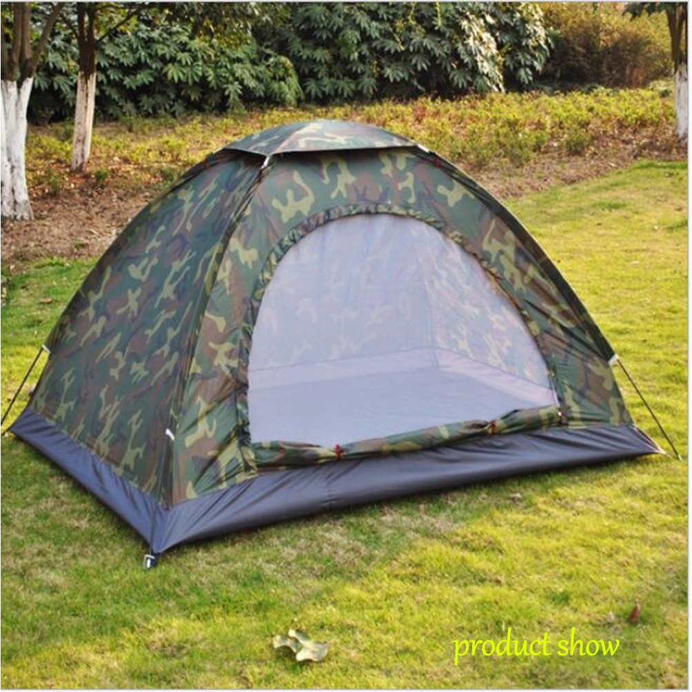 (SS) Outdoor Camping Tent, Waterproof Camouflage Tent /Camping Tent /Single /Double /3-4 Person Camping W-(SS)