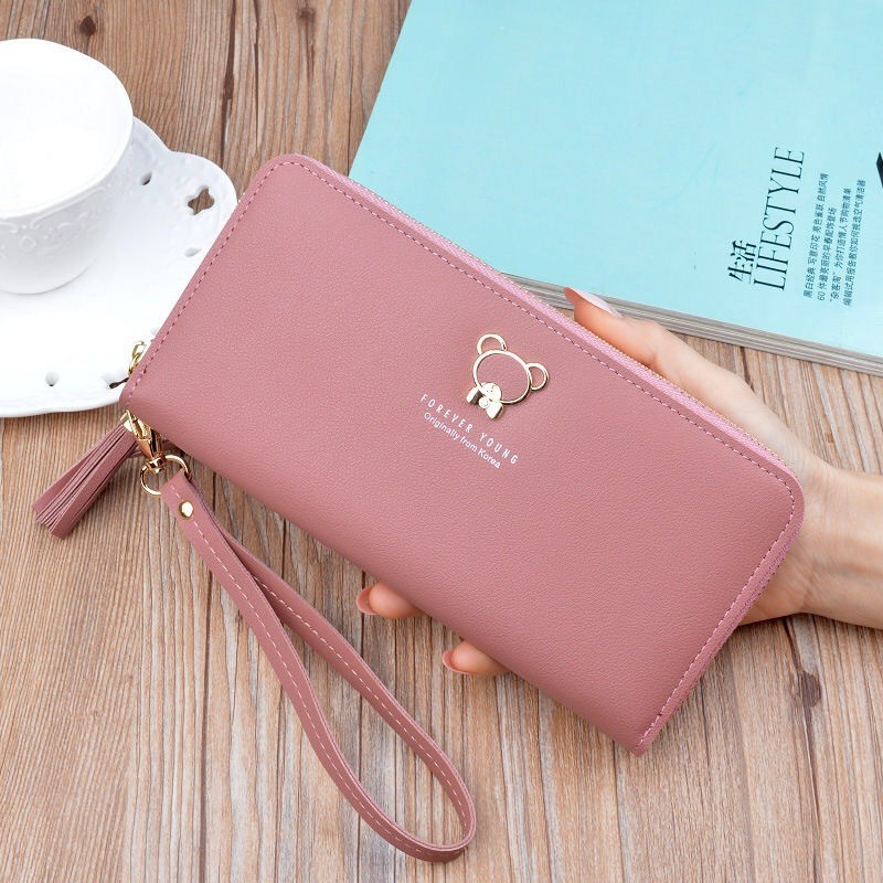 Wallet women's long fashion hand-held  zipper multi-functional ladies phone bag