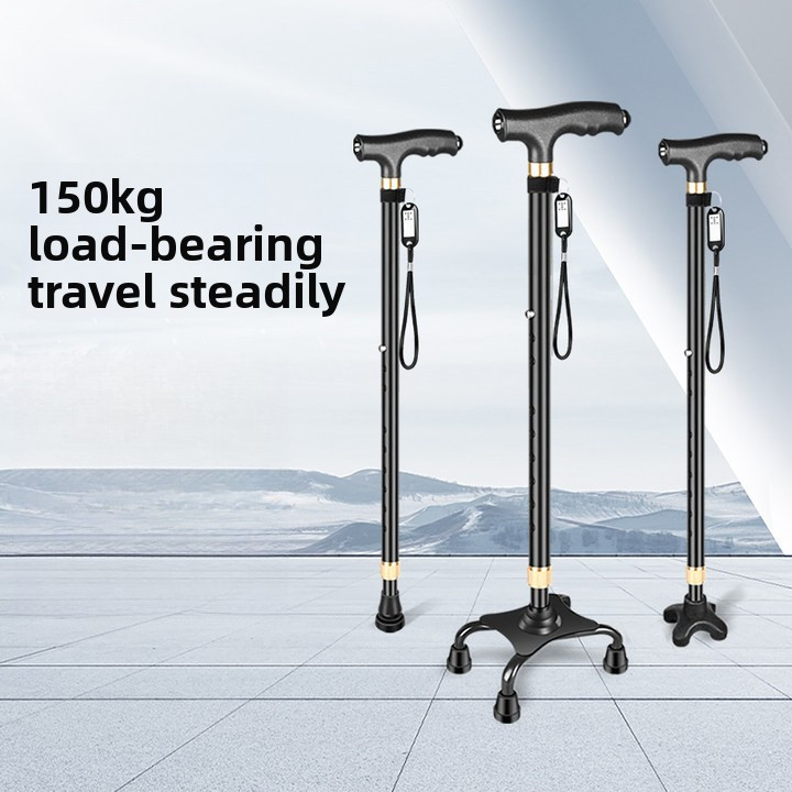 Elderly Crutches Shock-resistant Crutches Big Four-legged Cane、walking aid、walking cane、tongkat orang tua、tongkat lipat、tongkat 4 kaki、Foldable walking stick for elderly、tongkat kaki 4、拐杖椅子