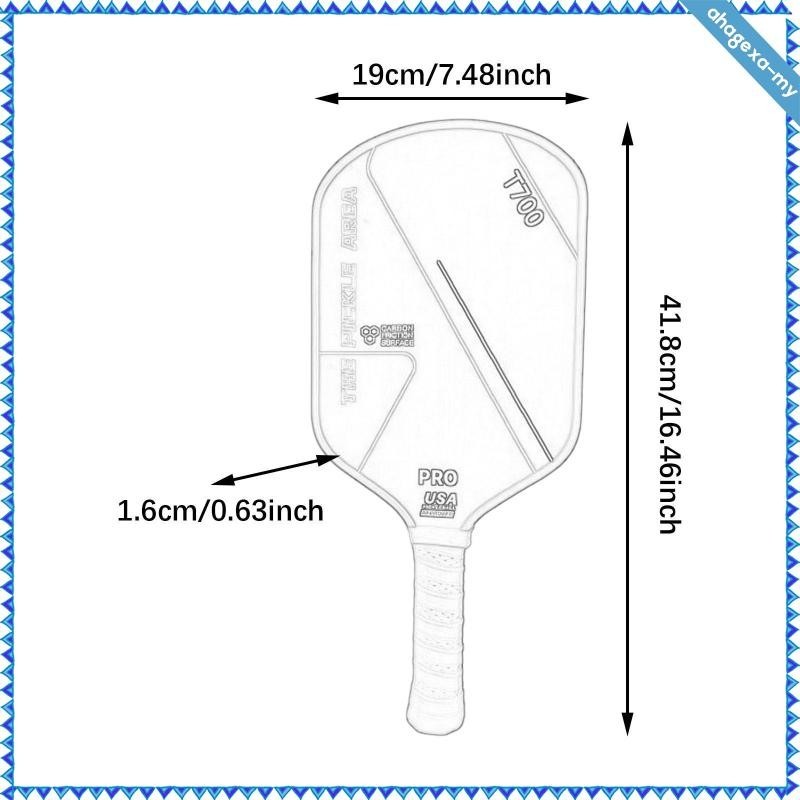 Must Quality Carbon Fiber Pickleball Racquet Nonslip Grip 16mm PP Control Rotation Beginners Premium - Image 3