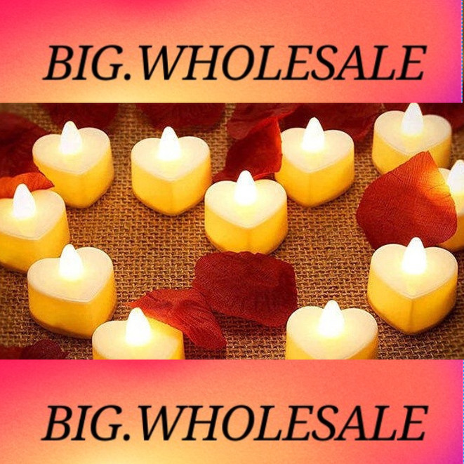 Love Heart Shaped Electronic LED Candle Lamp Flameless Romantic Colorful Decoration Light Lilin Lampu 心型蜡烛