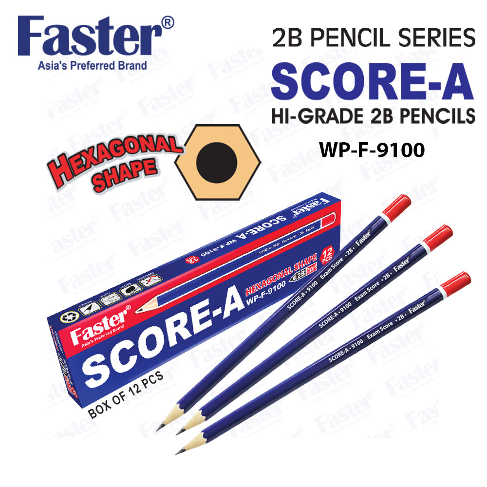 Faster WP-F-9100 Score-A 2B Pencil (12 pcs/box)