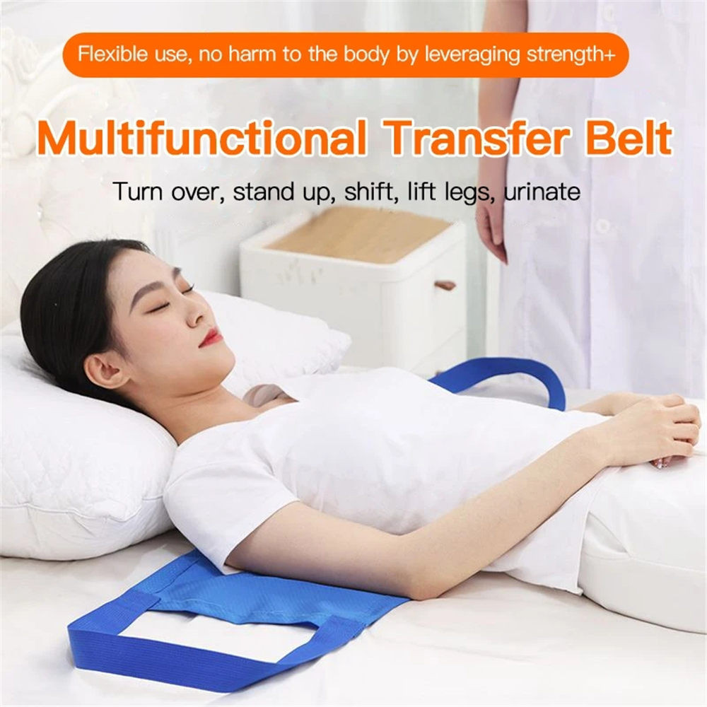 Elderly Bedridden Waterproof Pad Turn Over Transfer Belt Disabled Patient Bed Nursing Shift Pad Transport Carrying Mobile Belt