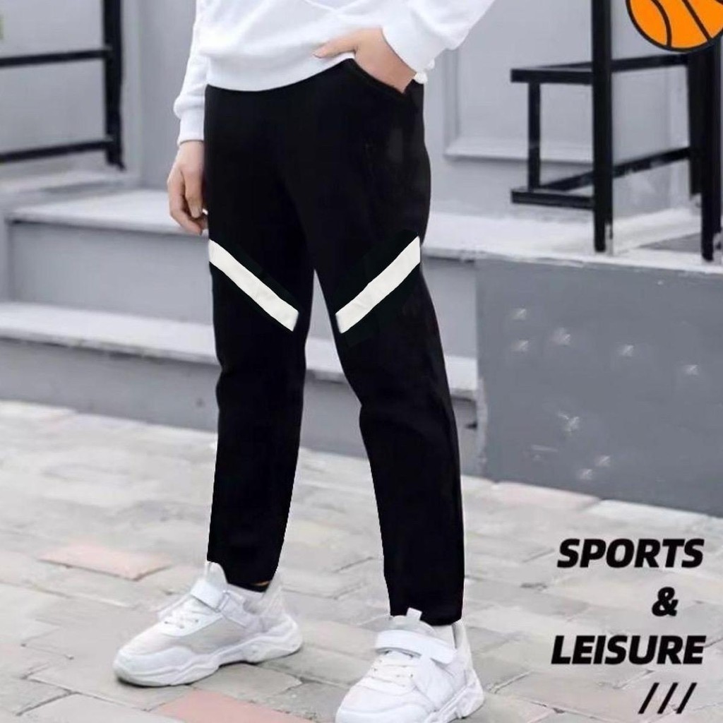 Kids Tracksuit Long Pants Boy Seluar Panjang Track Budak Kanak Kanak Sukan