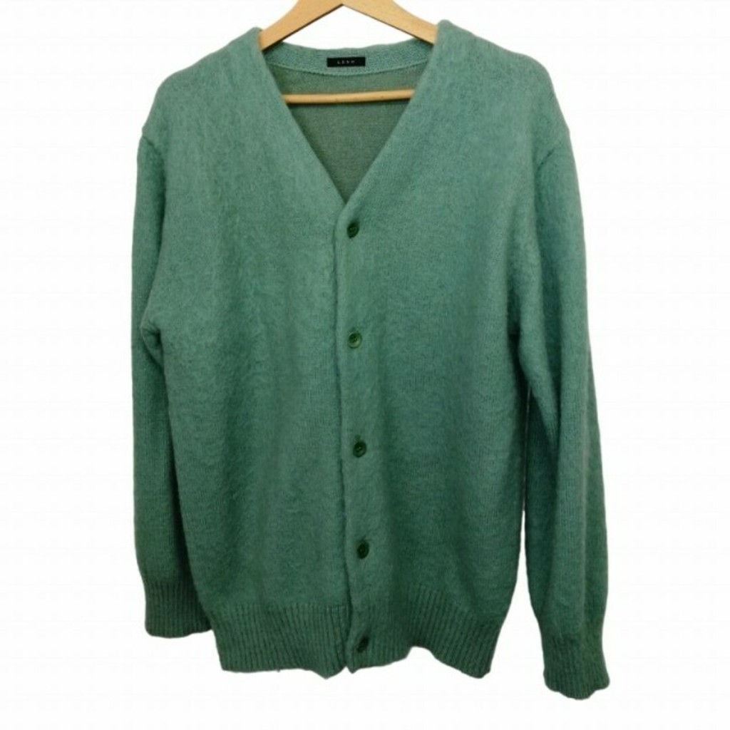 LENO ALPACA CARDIGAN KNIT SWEATER SHAGGY YELLOW GREEN Direct from Japan Secondhand 2716980c4b5e75004697331d81c720af