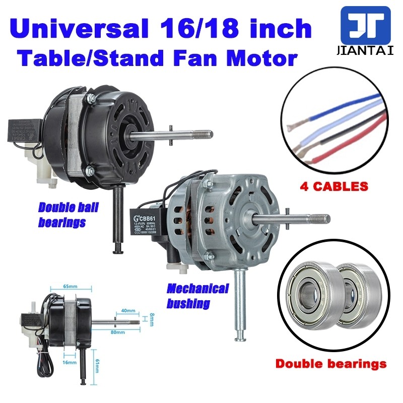 【MALAY STOCK】Universal Double Bearing 16/18 Inch 16'' Table Fan Motor / Stand Fan Motor Midea Elba Fan Motor Motor Kipas