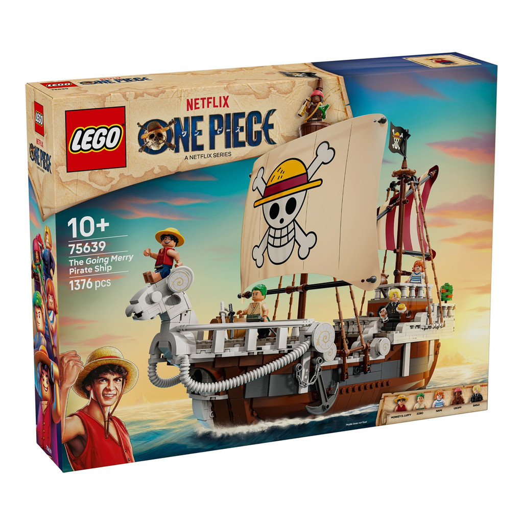 LEGO 75639 ONE PIECE The Going Merry Pirate Ship Building Toy Set (1376 Pieces)