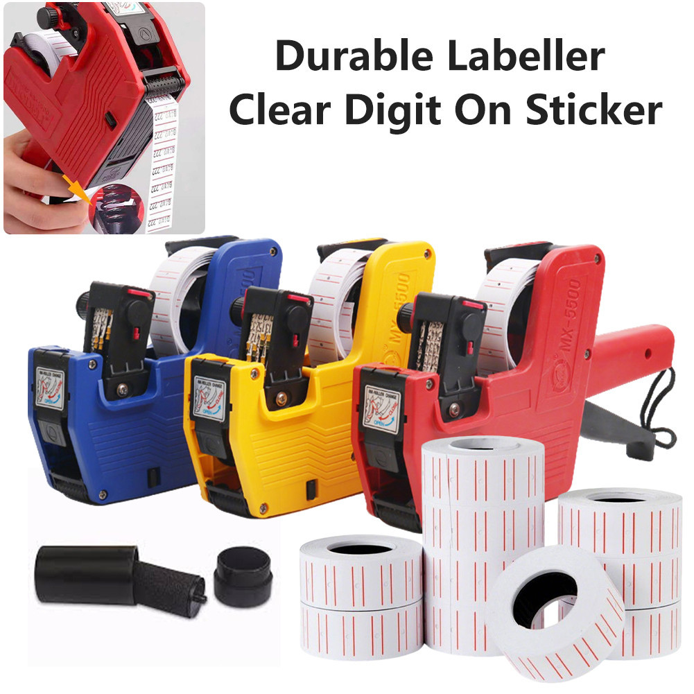 Price Tag Gun MX5500 8 Digits Label Machine Labeler Labelling Digits Labelling Machine Date Sticker