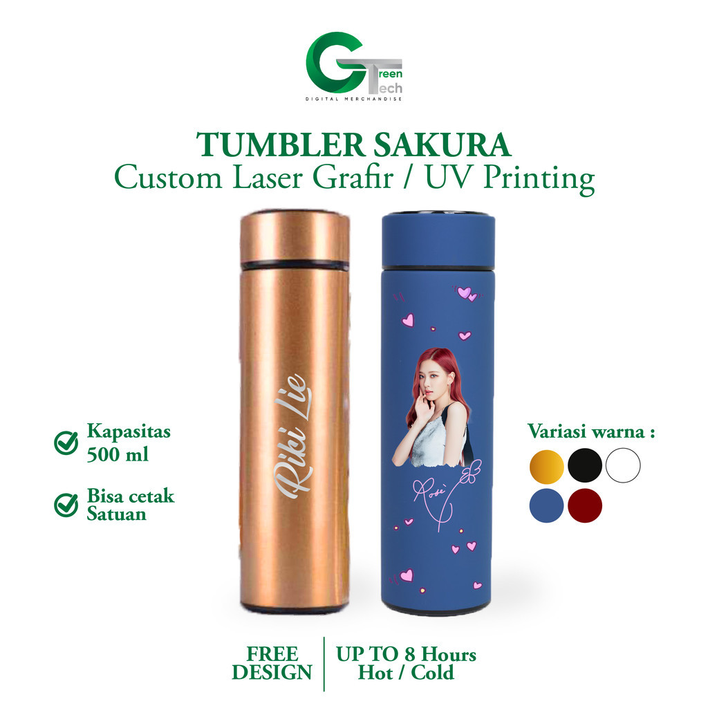 Custom Tumbler Sakura Tumbler Custom Sakura Print Laser Engraved Souvenir/Promotional