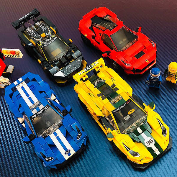 lego lego car Blok Bangunan Cina Memasang Model Kereta Crypto Gymni Sukan Kereta Perlumbaan Teka-teki Pendidikan Kanak-kanak Budak Mainan Hadiah