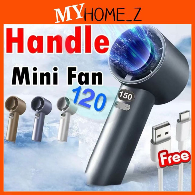 MYHZ_ 120 Speed Portable USB Mini Fan kipas mini kipas tangan Mini Fan Rechargeable Handheld Fan with Led Display M11
