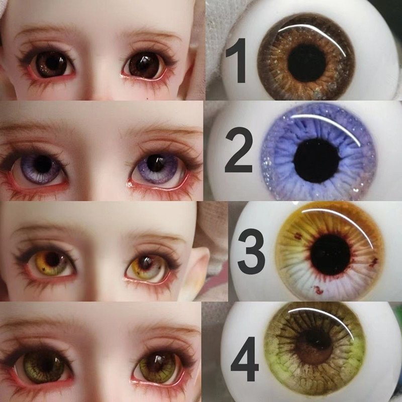 1 Pair Resin Eyes 10/12/ 14/ 16/ 18mm 1/3 1/4 1/6 Bjd Change Makeup Accessories Girls Dress Up Toys