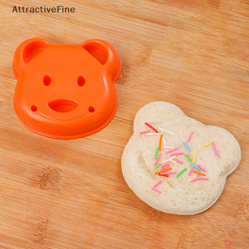 [AttractiveFine] 1/3pcs Sandwich Cutter Mini Cartoon Rabbit Bear Car Bread  Sandwich Cutter Sealer For Kids Bento Lunch Baking Mold Att