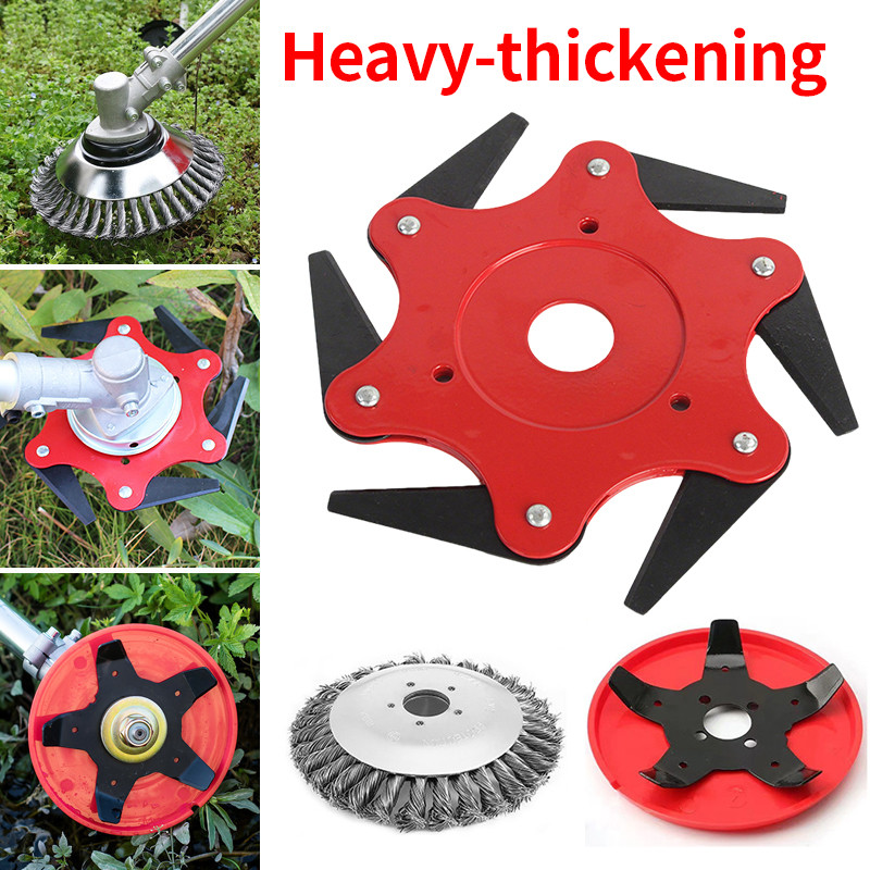 Steel Wire Grass Trimmer Lawn Mower Derusting Weeding Wheel Mesin Potong Rumput Bersih Lumut 打草头