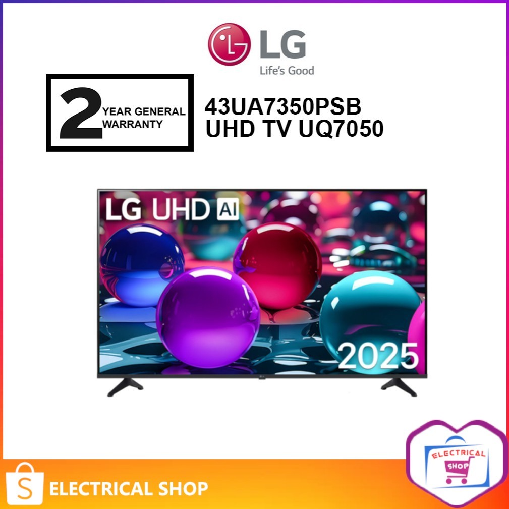 LG 43'' 4K 43UA7350PSB UHD AI TV UA73 HDR10 (2025) Television