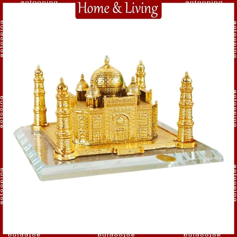 AOTO Taj Mahal Model Ornament Decor Metal Artistic Souvenir for Travel Lovers