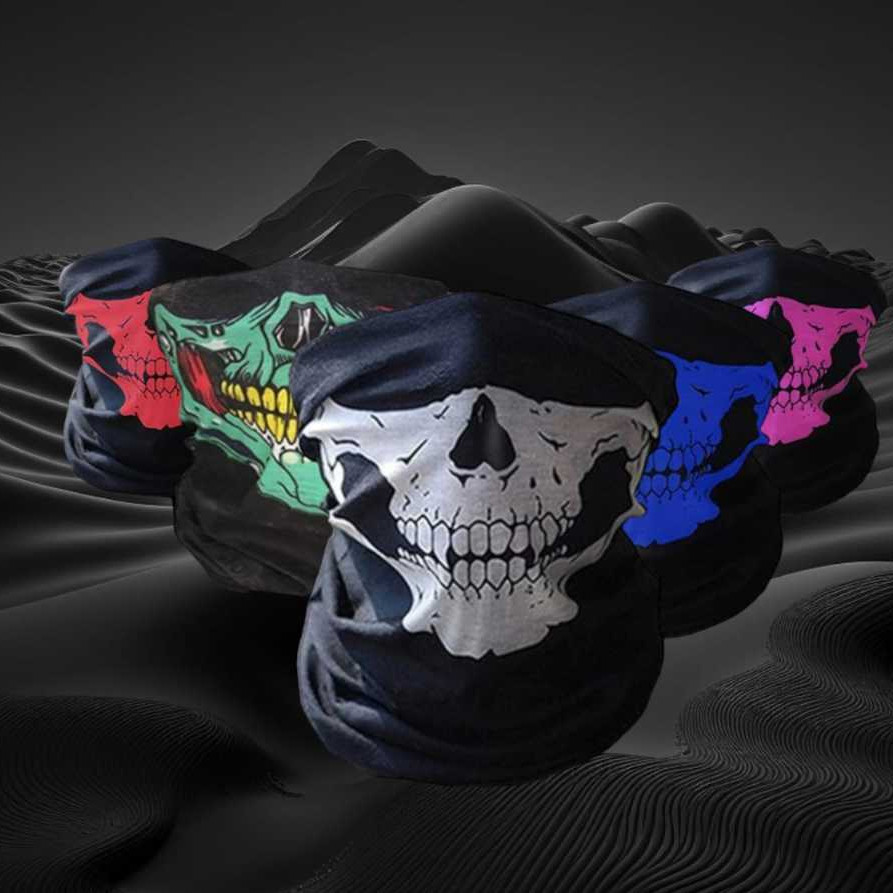 HALF FACE MASK HEADBUFF BANDANA SCARF RIDING/ Neck Scarf Balaclava Bandana Cycling Mask skull