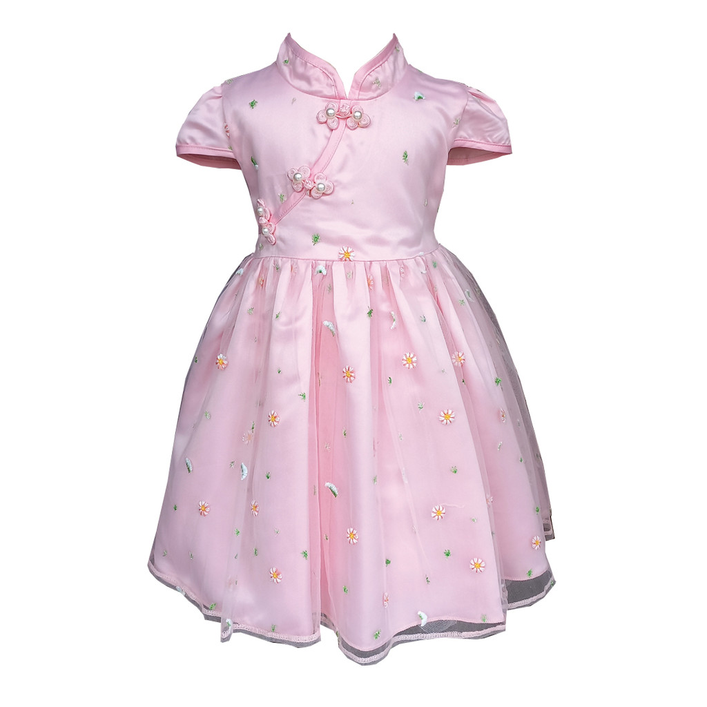 Baby Adelia Daisy Dress In Pink