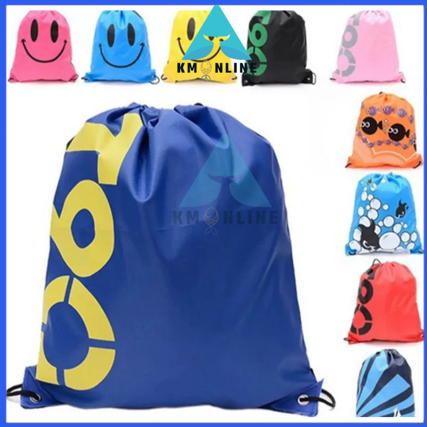 Waterproof Outdoor Beach Swimming Sports Drawstring Backpack Organizer Gym Storage Bag for Shoes Towel Clothes