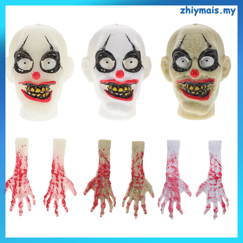 Ghost Hands Decoration Bloody Dead Body Parts Severed Dollhouse Halloween Miniatures Cut off Prop Small Terrarium Figurine Fake Haunted Props Prank zhiymais