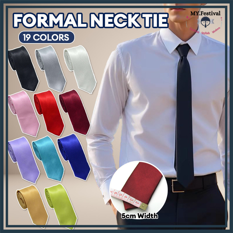 Gentlemen NeckTie 5cm High Quality Classic Business Men's Formal Tie Hand Tie Formal Tuxedo Tie Adjustable Lelaki 男士领带