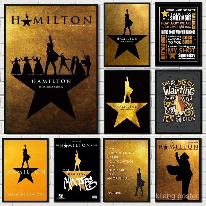 Vintage American Musical Poster Hamilton, Alexander Hamilton Schuyler, Sisters, Canvas Painting, Wall Pictures, Home Theater Decoration