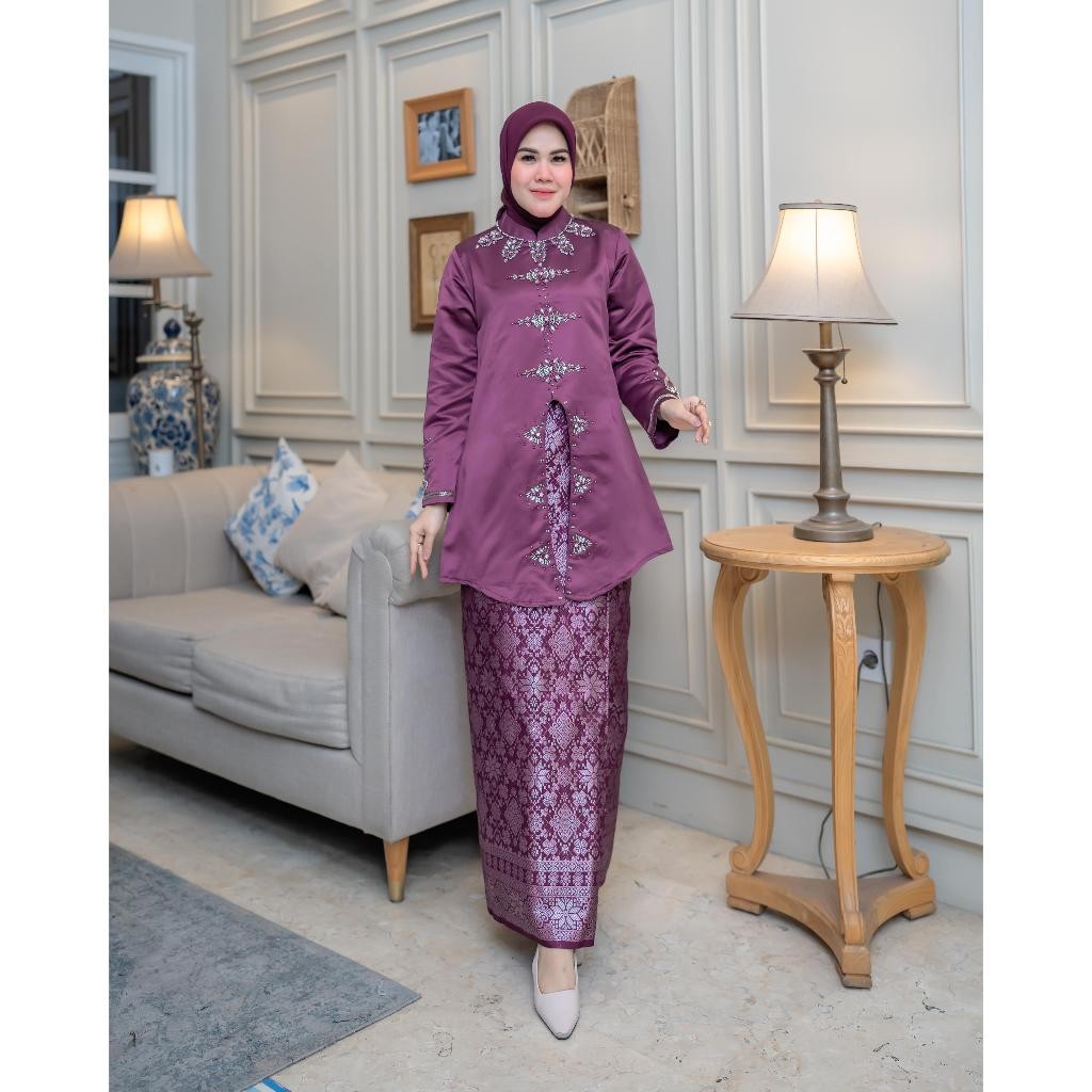 Must Multi Cataleya Sequin Bracket Set || Latest Contemporary Color Series JUMBO Baju Kurung Modern Malay Kebaya S - Image 5