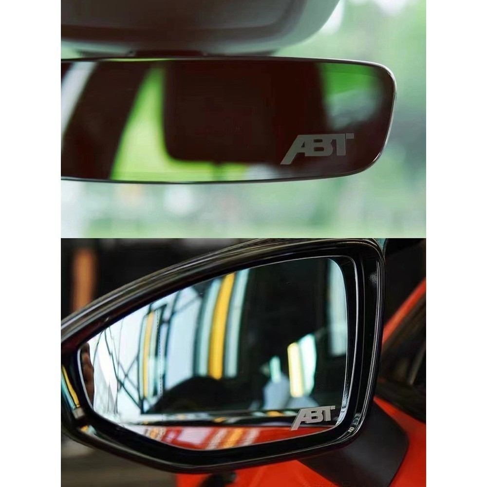 Volkswagen Audi Modified Merchandise abt Small Sticker Central Control Rearview Mirror Body abt Car Logo Sticker Decoration Reflective Sticker Set Car Accessories Decoration Accessories